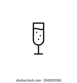 Champagne glass icon vector illustration
