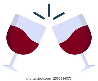 Champagne glass icon vector isolated on white background.