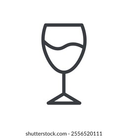Champagne glass icon Vector logo outline