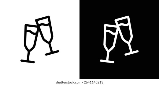 Champagne Glass icon vector simple element illustration editable