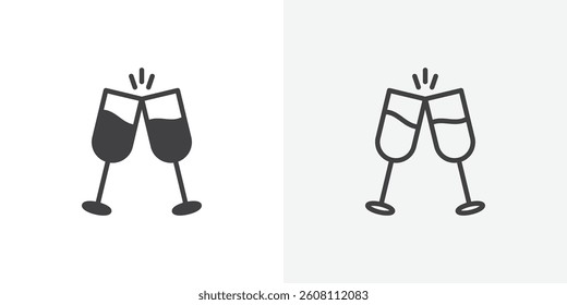 Champagne Glass icons design. vector icons for ui designs