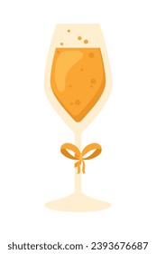 champagne glass illustration vector isolated