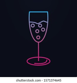 Champagne glass nolan icon. Simple thin line, outline vector of party icons for ui and ux, website or mobile application