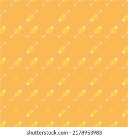 Patrón sin fisuras de cristal de champán, gran diseño para cualquier propósito. Estilo Doodle. Imagen dibujada a mano. Plantilla de repetición de color. El concepto de las bebidas de fiesta. Dibujo a mano libre. Borrador gráfico de dibujos animados. Vector.
