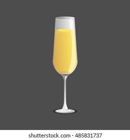  champagne  glass and  champagne, Vector