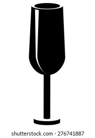 Champagne glass vector icon
