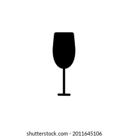Icono vectorial de vidrio de champán para aplicaciones y sitios web