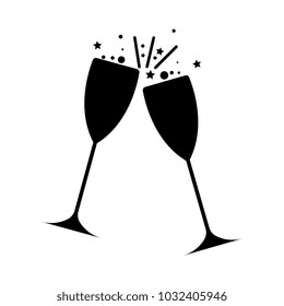 champagne glass vector icon for web and mobile . alcohol 