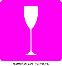 champagne glass vector icon for web and mobile 