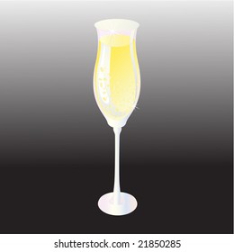 Champagne glass vector illustration