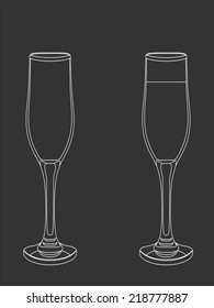 champagne glasses