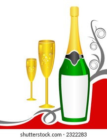 champagne and glasses