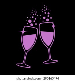 champagne glasses