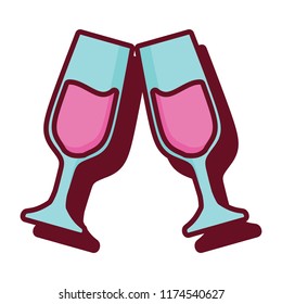 champagne glasses icon