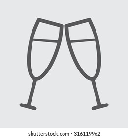 Champagne Glasses Icon