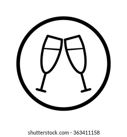 Champagne Glasses Icon