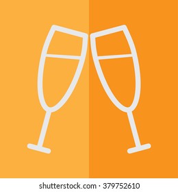 Champagne Glasses Icon