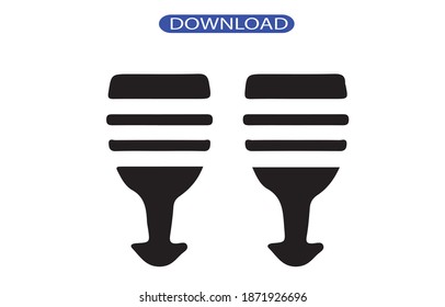champagne glasses icon or logo isolated sign symbol vector illustration - high quality black style vector icons.