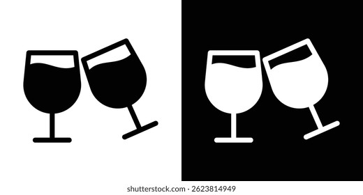 ícone de taças de champanhe para design de interface do usuário do aplicativo móvel da web de logotipo.