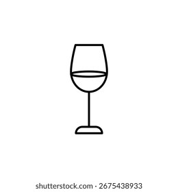 Champagner-Gläser Symbol einfache Vektor einzelne Symbol lineare Illustration für Web und App..eps
