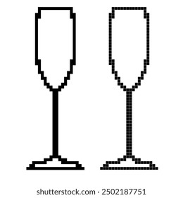 Champagne glasses on white background