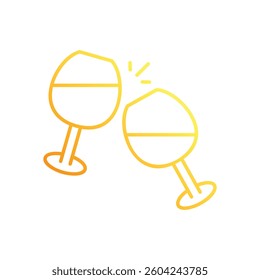 Champagne Glasses vector icon stock illustration
