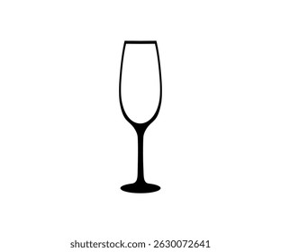 Champagner-Becher-Symbol, Vektordesign und Illustration.
