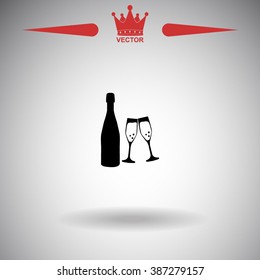 Champagne icon. 