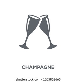 Champagne icon. Champagne design concept from Drinks collection. Simple element vector illustration on white background.