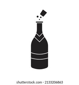 Champagne icon design isolated on white background