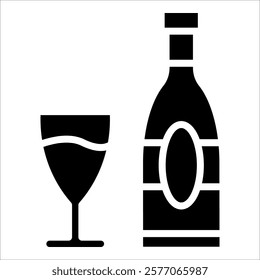 Champagne Icon Element For Design