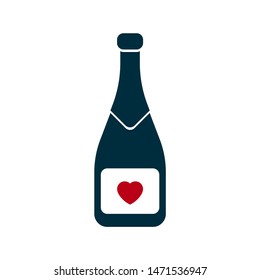 champagne icon. flat illustration of champagne - vector icon. champagne sign symbol