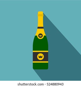 Champagne icon. Flat illustration of champagne vector icon for web