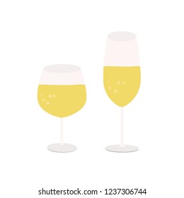 champagne icon in flat style isolated vector illustration on white transparent background