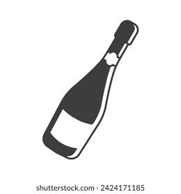 champagne icon of glyph style design vector template