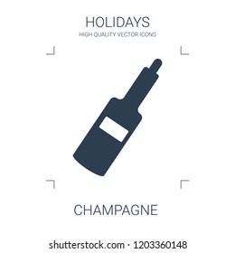 champagne icon. high quality filled champagne icon on white background. from holidays collection flat trendy vector champagne symbol. use for web and mobile