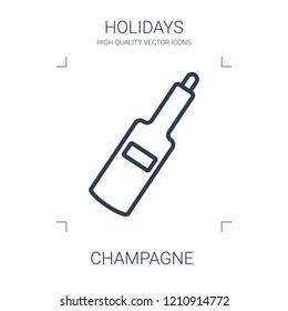 champagne icon. high quality line champagne icon on white background. from holidays collection flat trendy vector champagne symbol. use for web and mobile