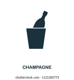 Champagne icon. Line style icon design. UI. Illustration of champagne icon. Pictogram isolated on white. Ready to use in web design, apps, software, print.