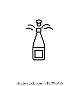 Champagne icon in line style. Champagne vector illustration.