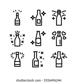 champagne icon or logo isolated sign symbol vector illustration - Collection of high quality black style vector icons
