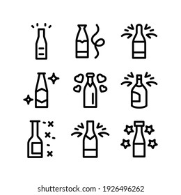 champagne icon or logo isolated sign symbol vector illustration - Collection of high quality black style vector icons
