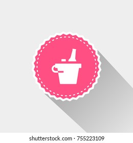 champagne icon with long shadow