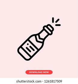 Champagne icon modern vector style