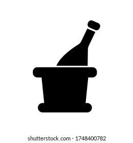 Champagne Icon on white background. Stock vector sign
