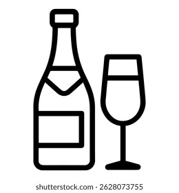 Champagne icon on white background vector
Vector icon