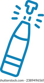 champagne icon of party and celebration package