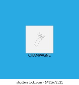 champagne icon sign signifier vector