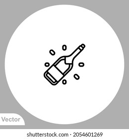 Champagne icon sign vector,Symbol, logo illustration for web and mobile
