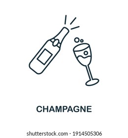 Champagne icon. Simple element from drinks collection. Creative Champagne icon for web design, templates, infographics and more