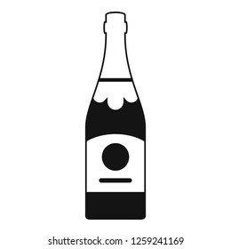 Champagne icon. Simple illustration of champagne vector icon for web design isolated on white background